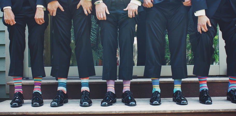 men showing socks